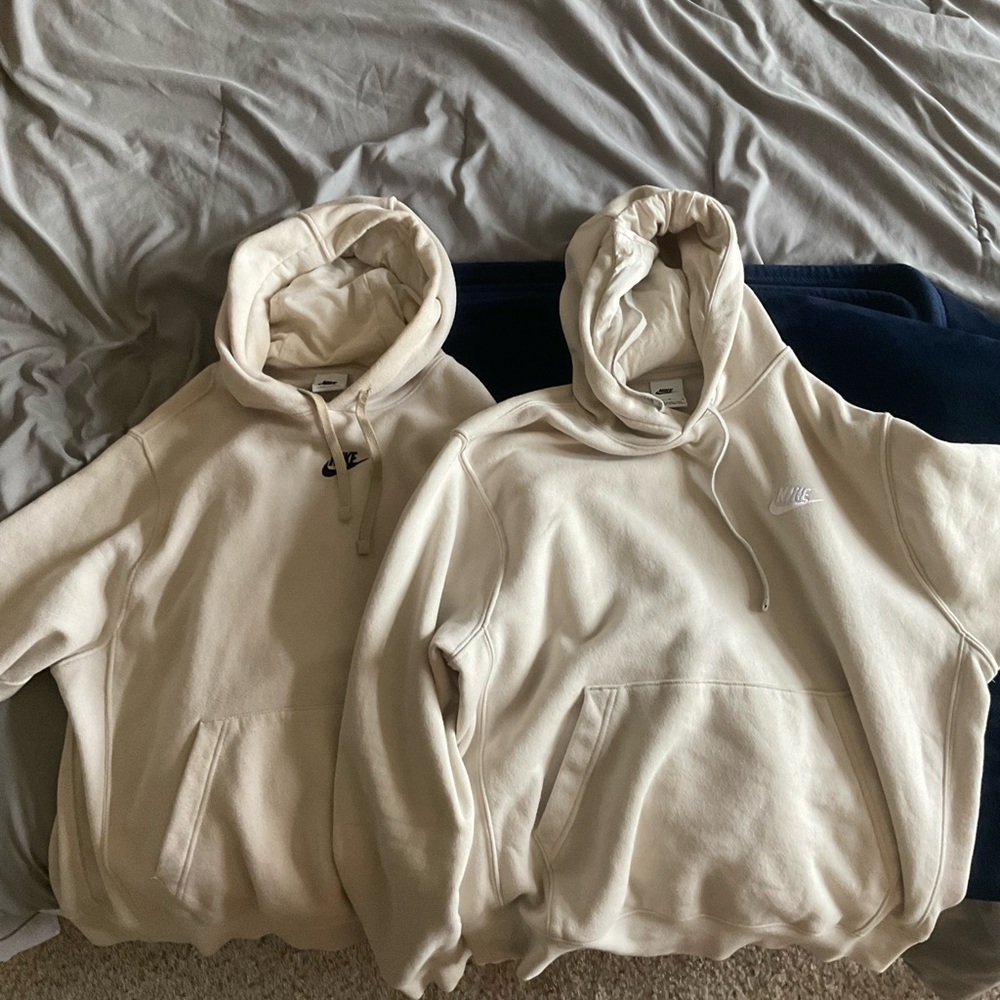 Nike Cream Hoodie (one on left)